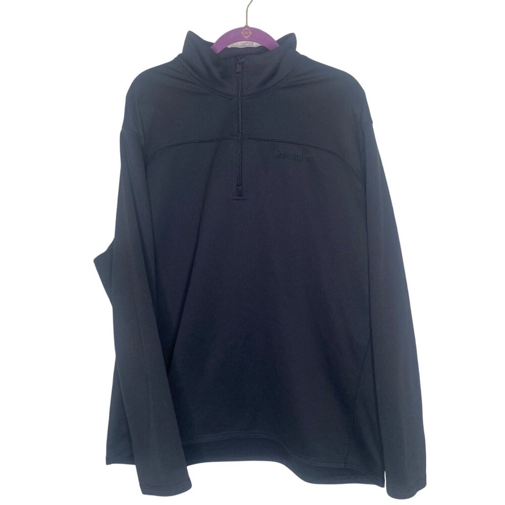 Timberland‎ Pullover Jacket Mens 2XL Black Quarter-Zip Lightweight
